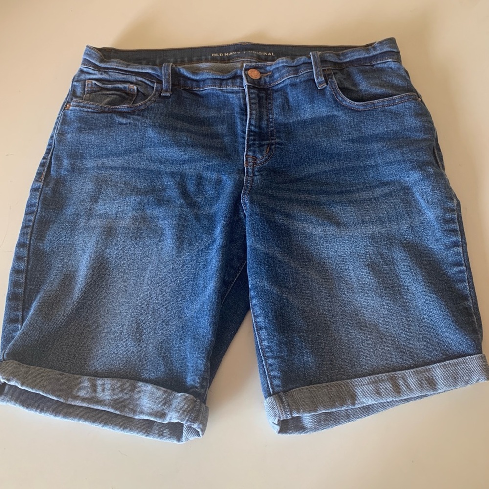 Old Navy Rolled Cuff Jean Bermuda Shorts